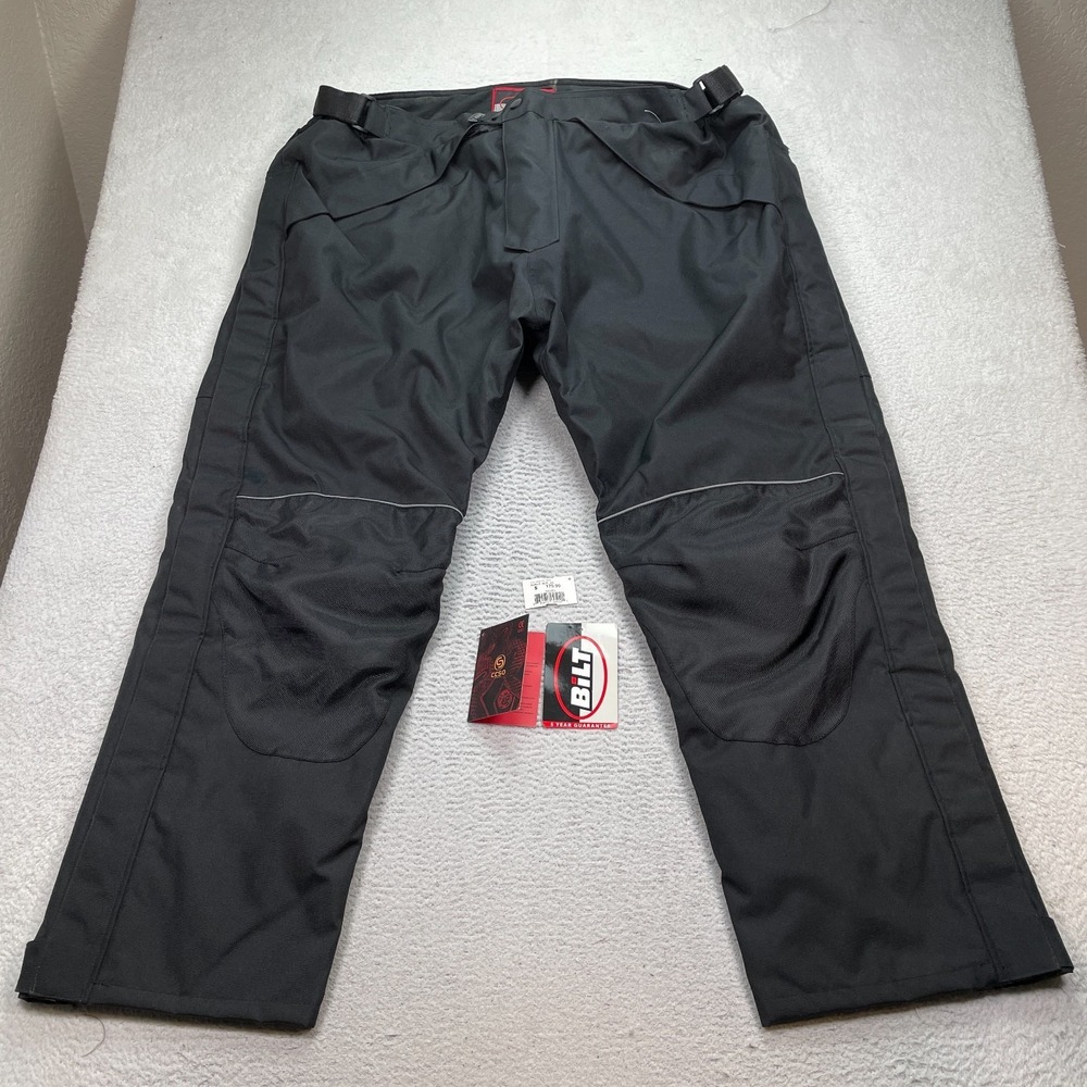 Bilt Storm H2O Black OverPants Sz 44 Motorcycle‎ Knee Pads Included